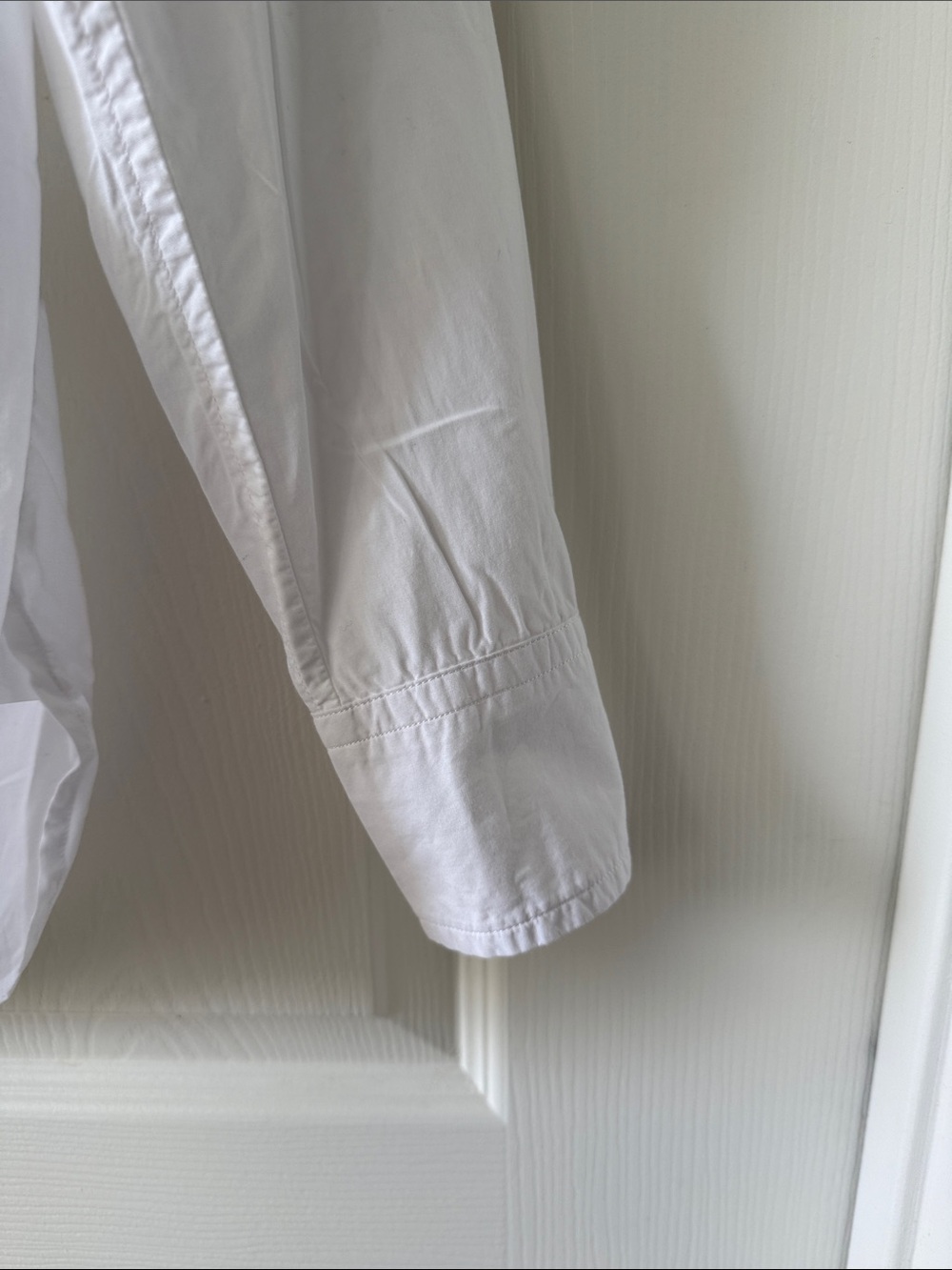 J. Crew White Button-Front Shirt with Black Label - Picture 5 of 9